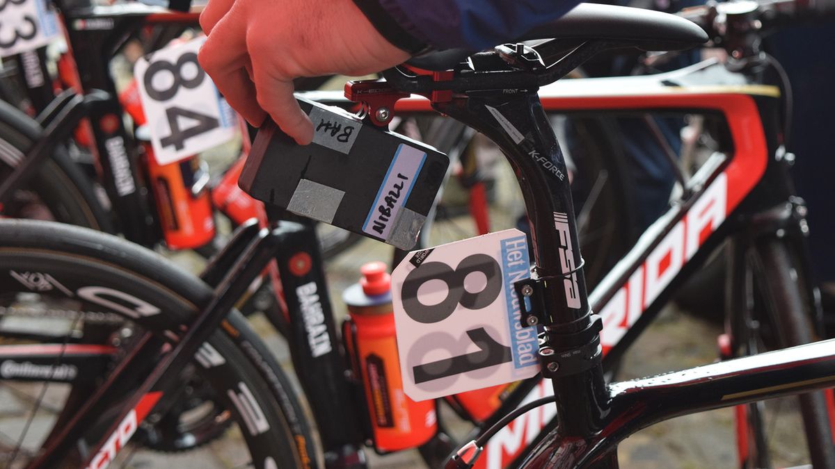 Several riders in the race were equipped with live data transponders, to give an insight into speed, cadence or power