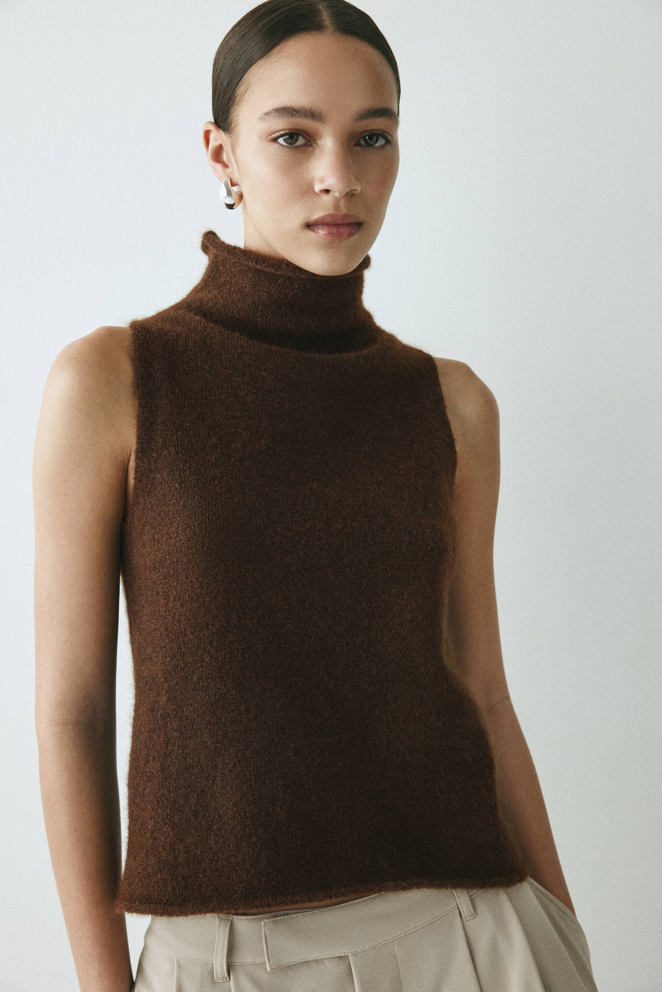 H&amp;amp;M, Knit Mock Turtleneck Top