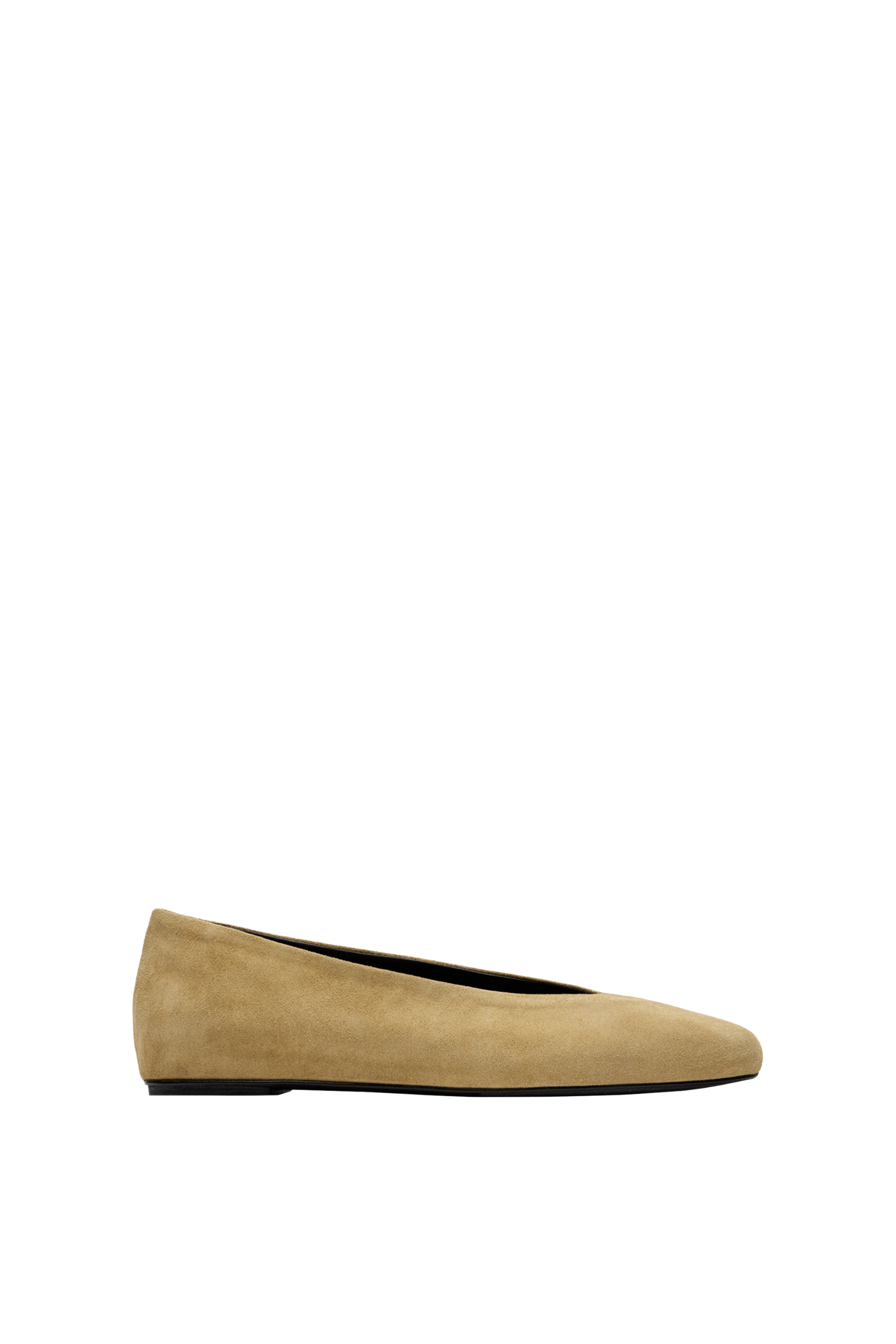 Split Leather Ballet Flats