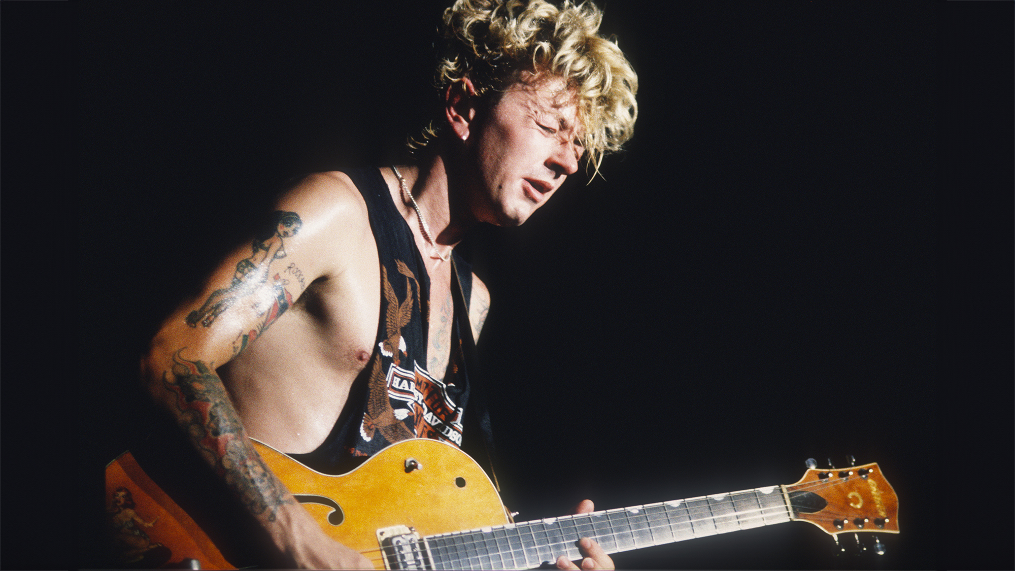 Stray Cats, Brian Setzer, Ancienne Belgique (AB), Brussels, Belgium, 14 June 1989. 