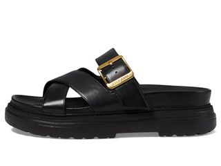 Cole Haan Women's Fraya Slide Sandal, Black Leather, 7.5