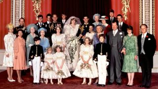 Prince Charles' goddaughter, An official family photo taken on 29 July 1981, the wedding day of Prince Charles (C-R) and Lady Diana (C-L), the Princess of Wales. Back Row, from L - R: Mark Phillips, Prince Andrew, Viscount Linley, the Duke of Edinburgh, Prince Edward, the Princely Couple, Ruth, Lady Fermoy (the bride's grandmother), Lady Jane Fellowes (the bride's sister), Viscount Althorp (Diana's brother) and Robert Fellowes. Center row, from L - R: Princess Anne, Princess Margaret, the Queen Mother, Queen Elizabeth II, India Hicks, Lady Sarah Armstrong-Jones, Mrs. Shand Kydd (Diana's mother) Count Spencer, Lady Sarah McCorquedale (Diana's sister), Neil McCorquedale. Front row: ushers and bridesmaids.