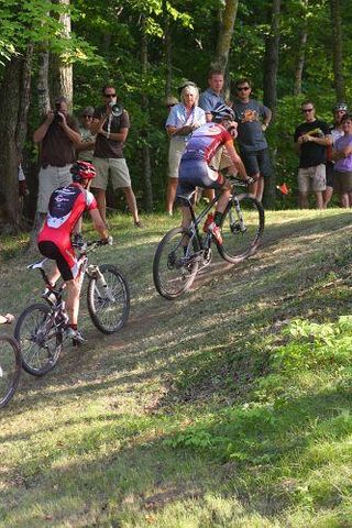 Short track racing action