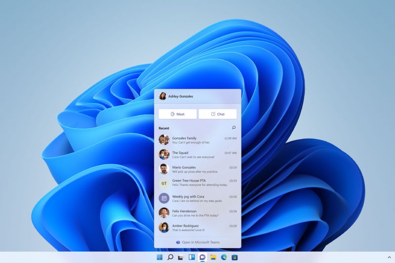 A screenshot of Microsoft Teams in Windows 11