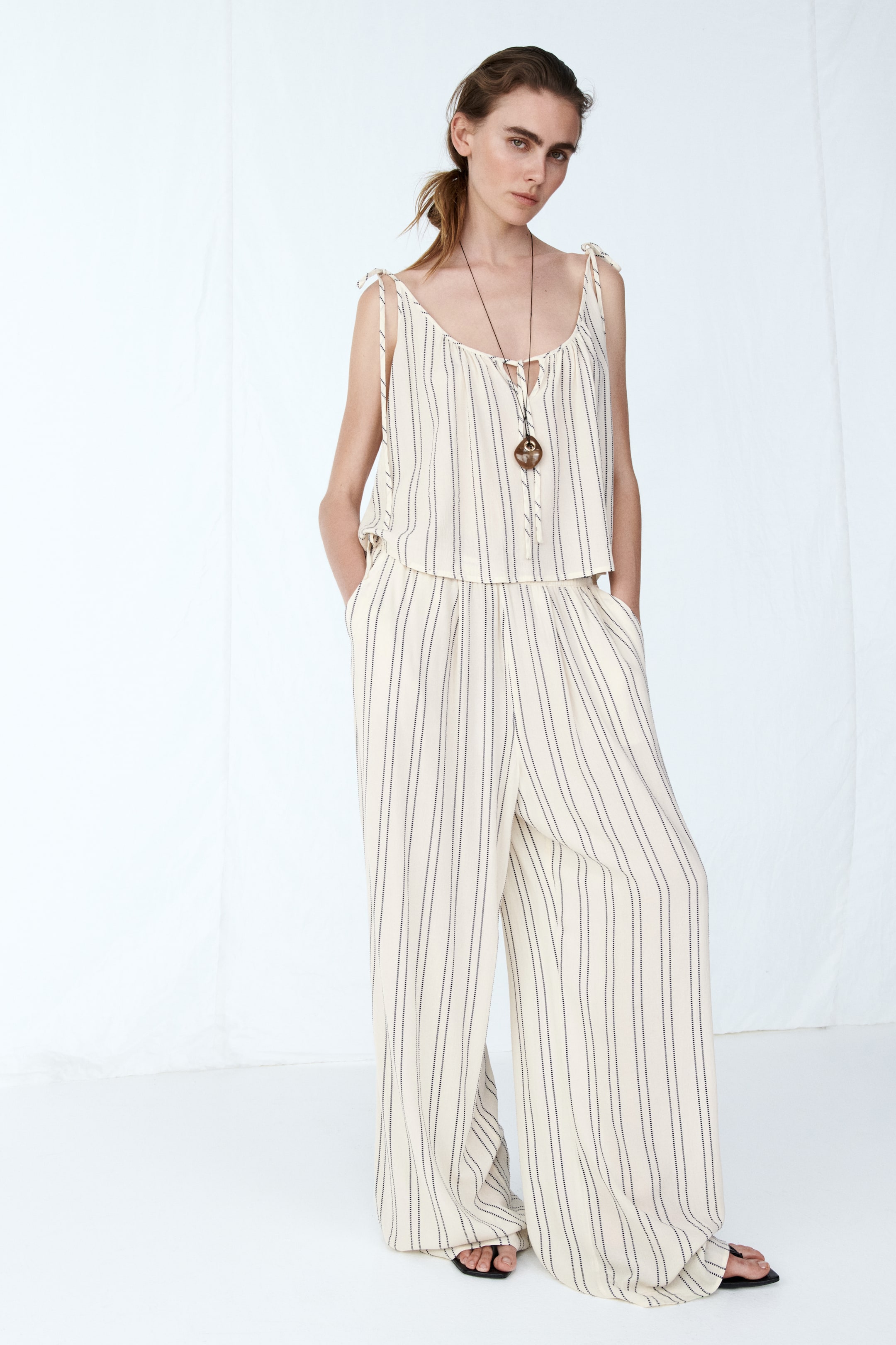 Wide Drawstring Trousers