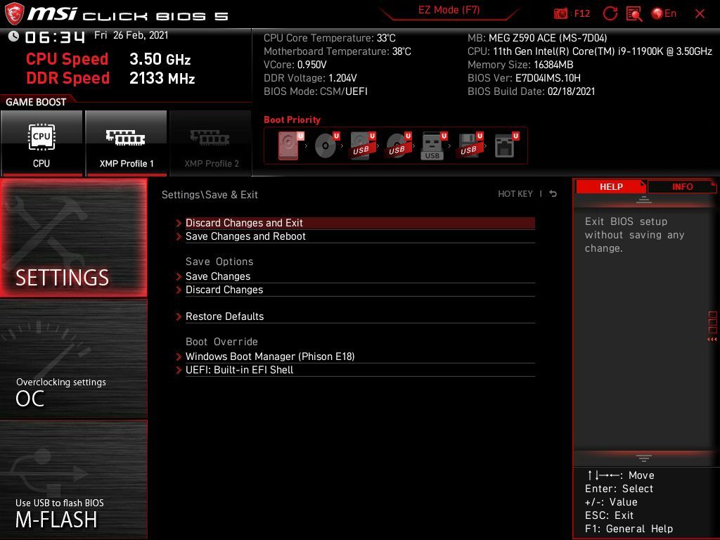 MSI MEG Z590 Ace