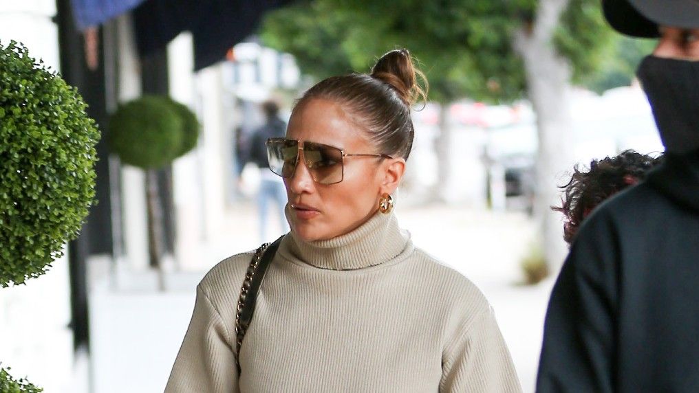 Jennifer Lopez is seen on January 15, 2022 in Los Angeles, California