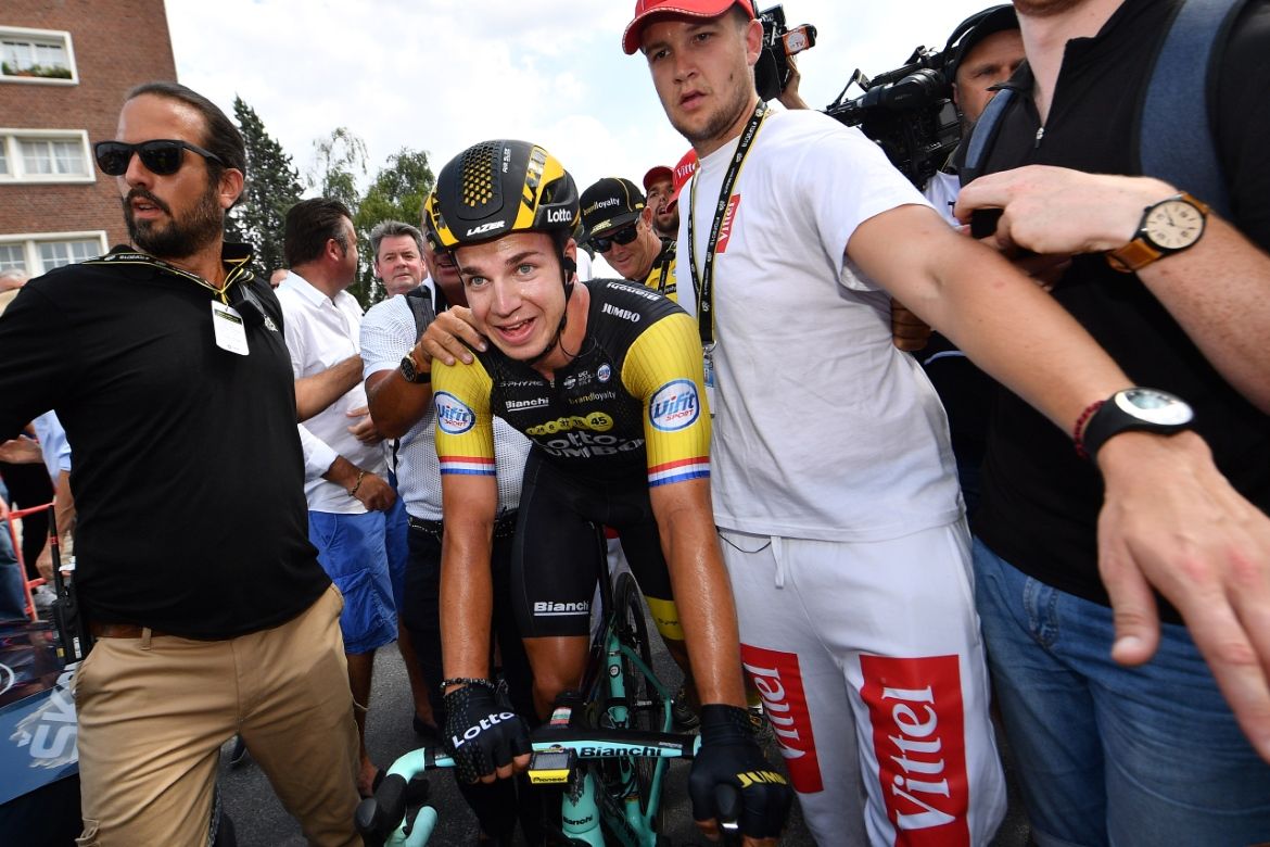 A happy Dylan Groenewegen
