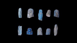 Figurki znalezione w śmietniku grobowca.