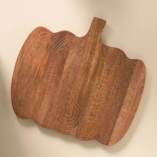 wooden pumpkin cheese board