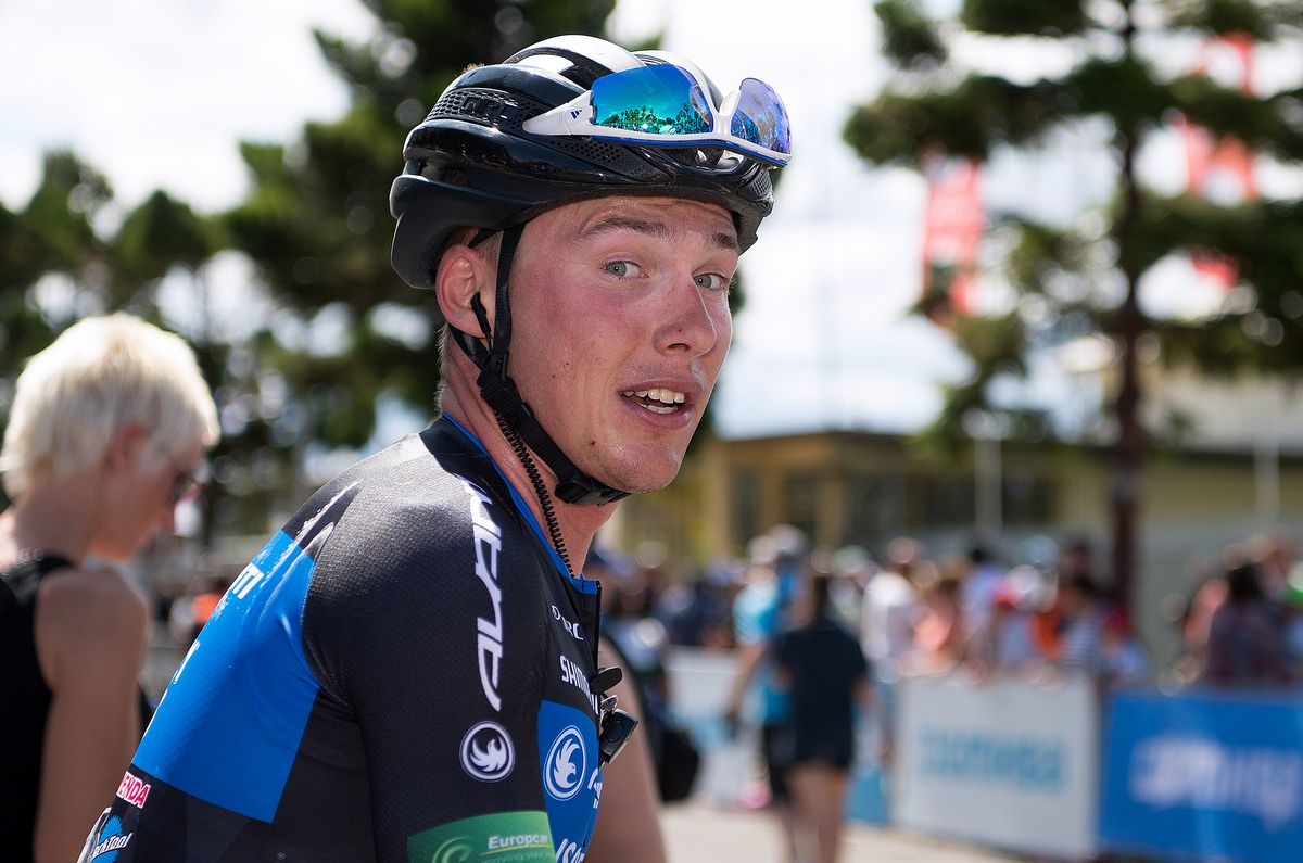 Pat Lane's face tells the tale of a long day in the breakaway