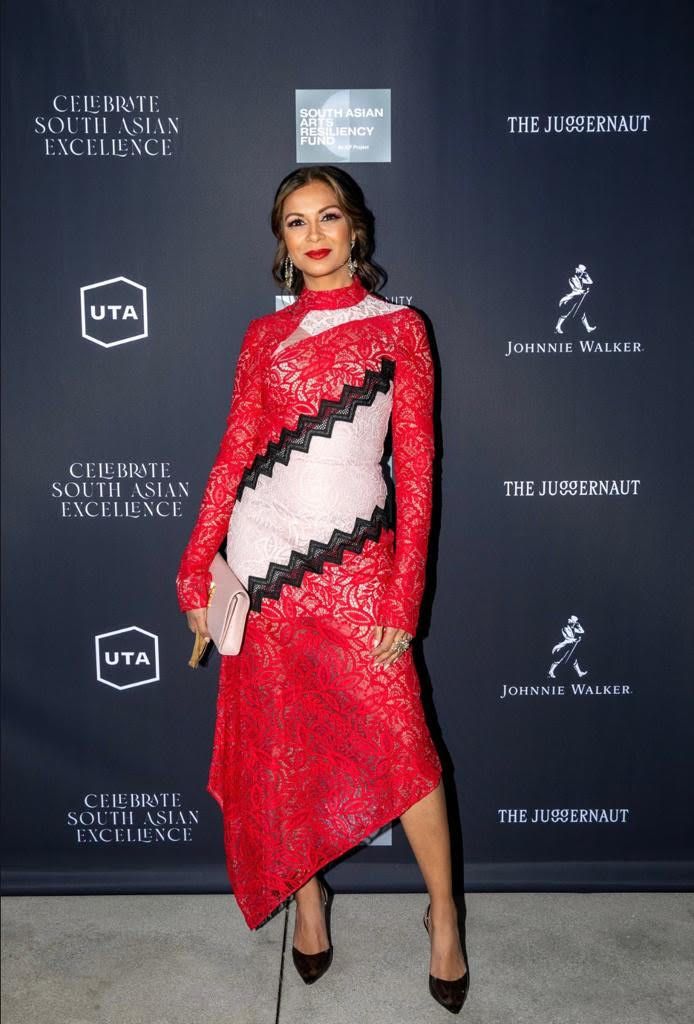 Anjula Acharia in a Bibhu Mohapatra dress