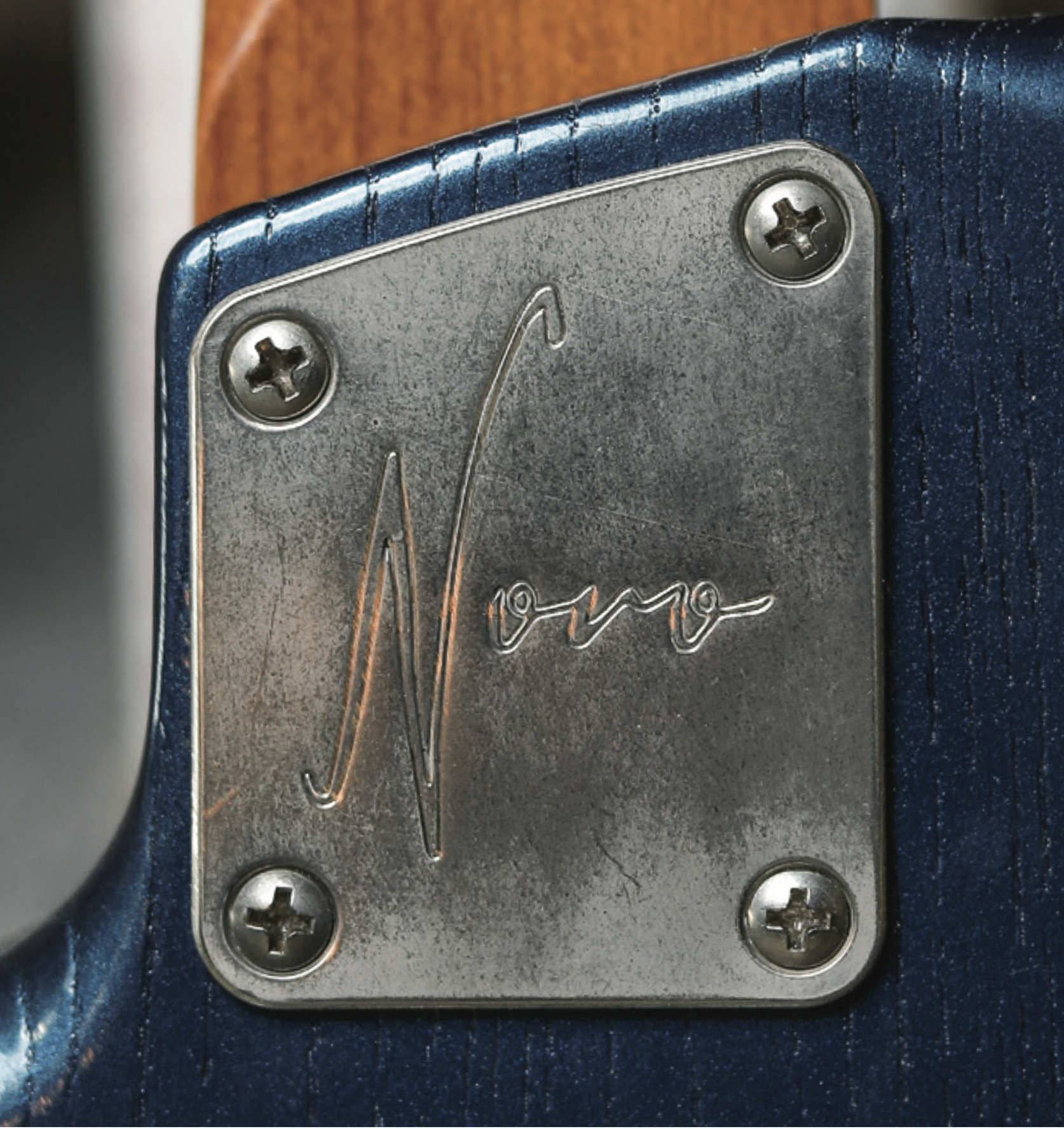 The back plate of the Miris J guitar by Novo