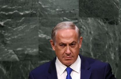 Benjamin Netanyahu addresses the United Nations.