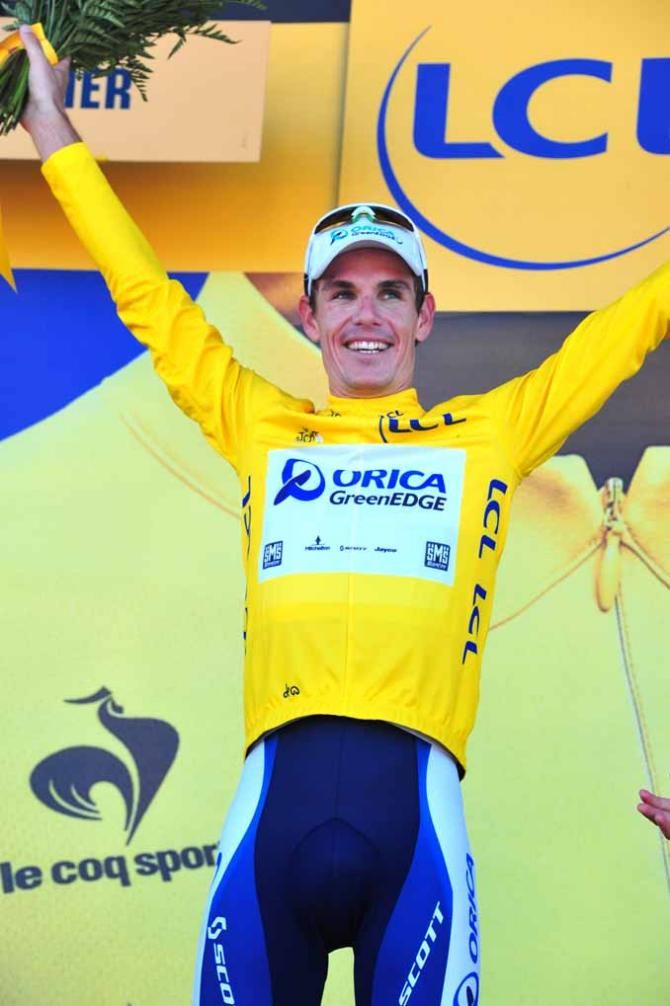 Daryl Impey (Orica-GreenEdge) took yellow from teammate Simon Gerrans.