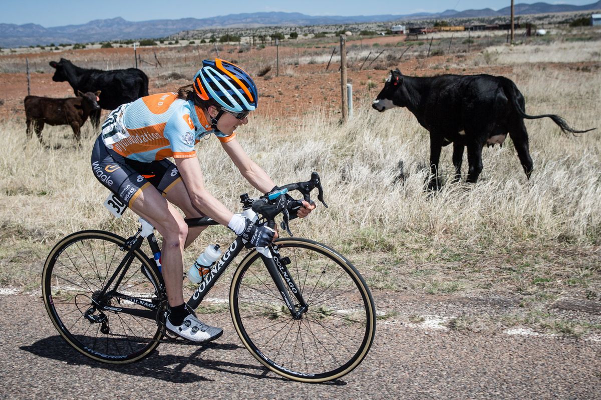 Mara Abbott (Amy D Foundation) makes her way through farm country