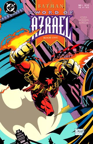 Azrael leaps out at the reader