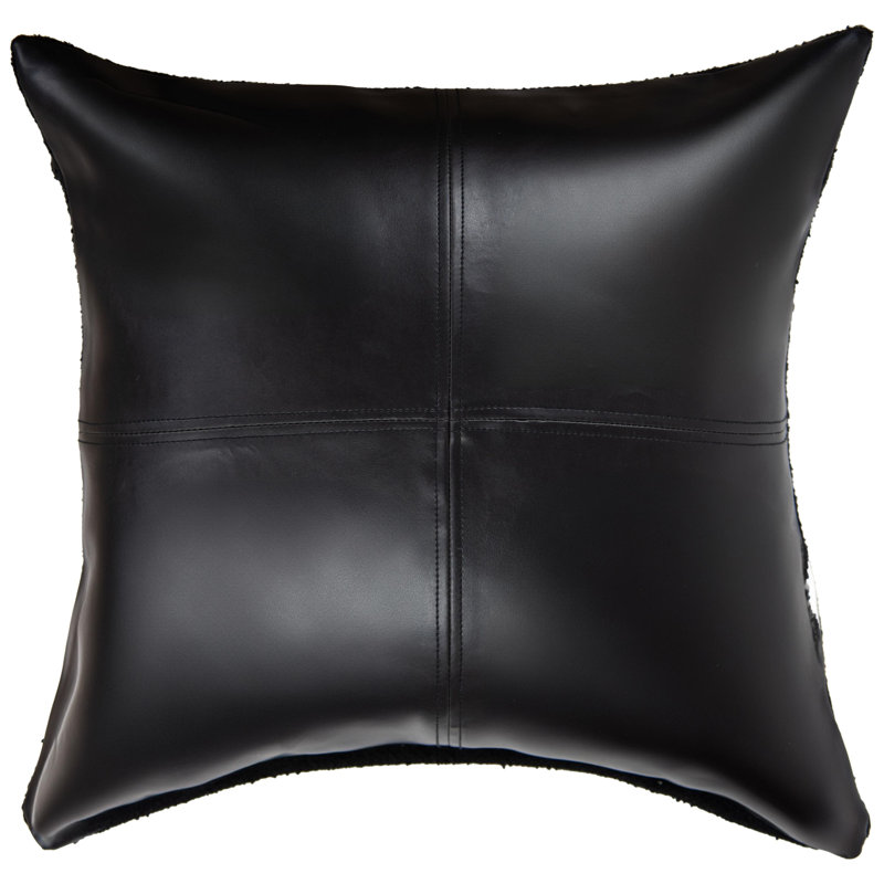 Rizzy Home Faux Leather Throw Pillow &amp;amp; Reviews | Wayfair