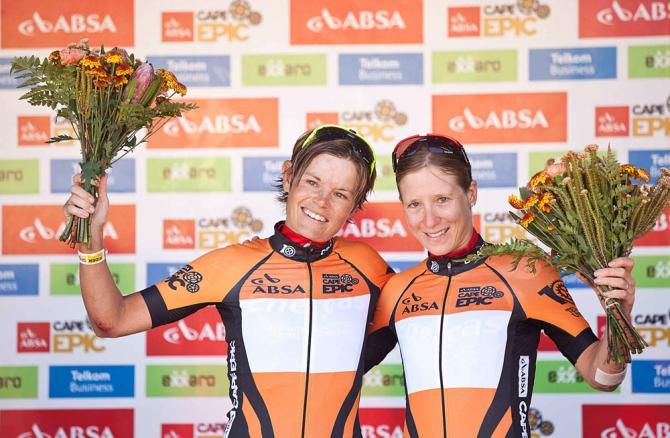 Leading ladies Yolande Speedy (L) and Catherine Williamson (R)