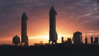 SpaceX is building giant Starship ockets like these or eventual trips to Mars.