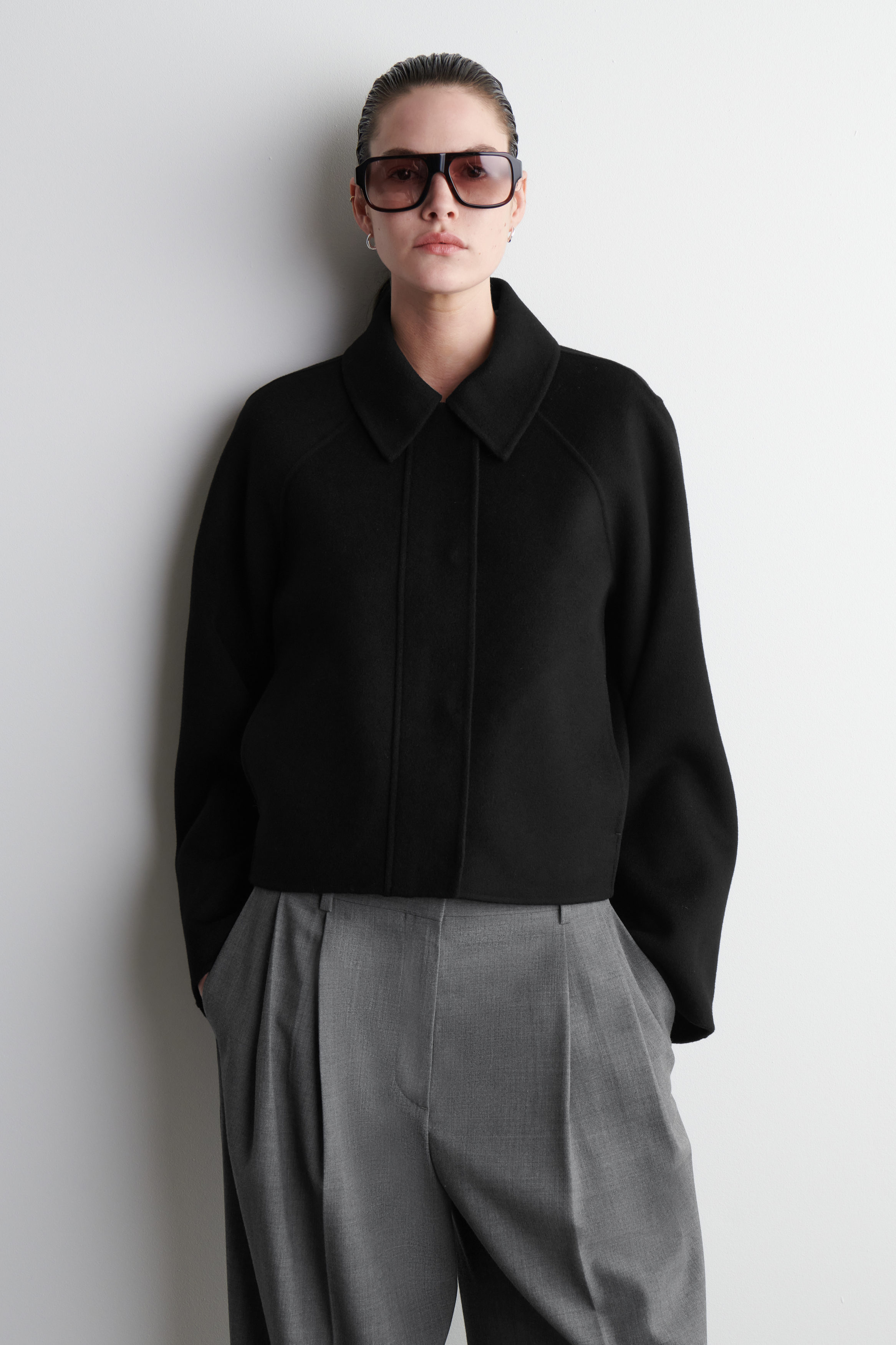 Short Double-Faced Wool Jacket