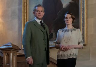 Hugh Bonneville plays Lord Crawley and Michelle Dockery plays Lady Mary Downton Abbey 3