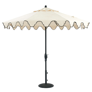 scalloped outdoor patio umbrella