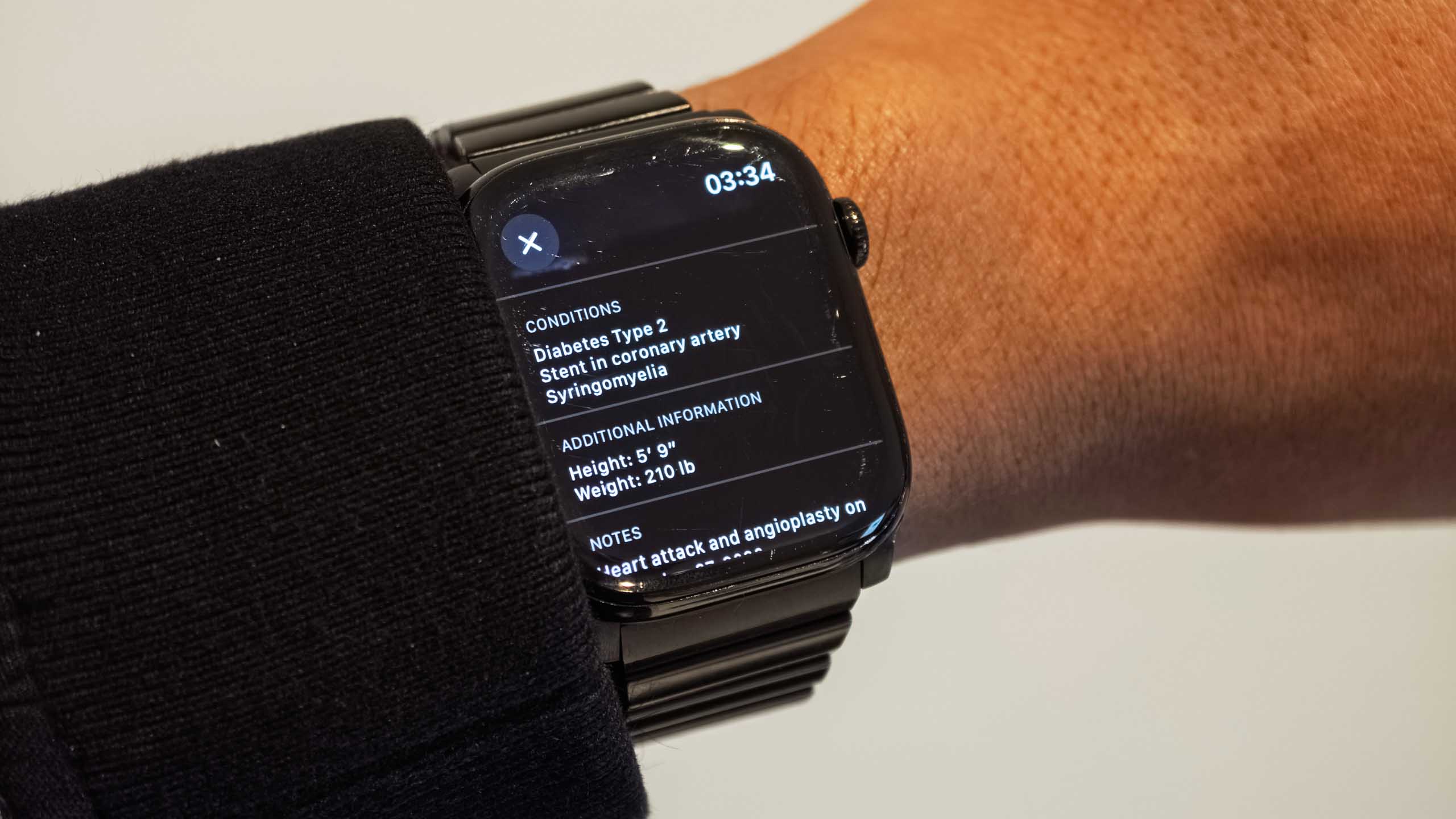 Apple Watch medical history