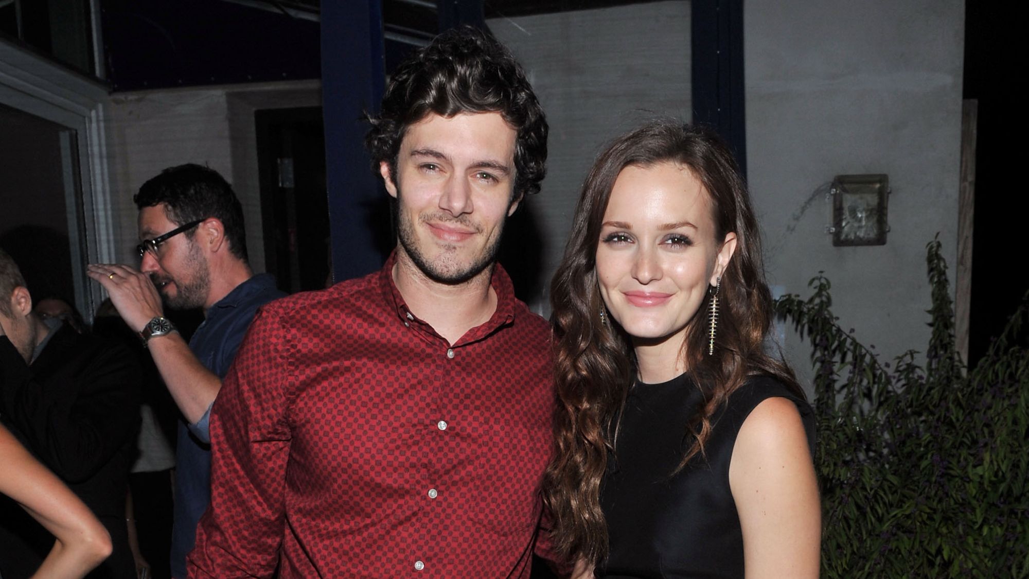 Adam Brody and Leighton Meester attend a screening of 'The Oranges' in 2012