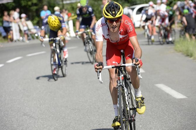 Jerome Coppel (Cofidis) attacked but was countered by Costa