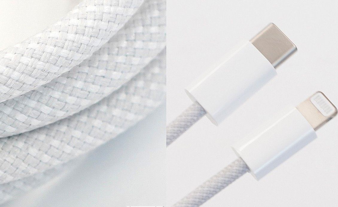 Photos Of Apple's Braided Charging Cable For iPhone 12 Leak