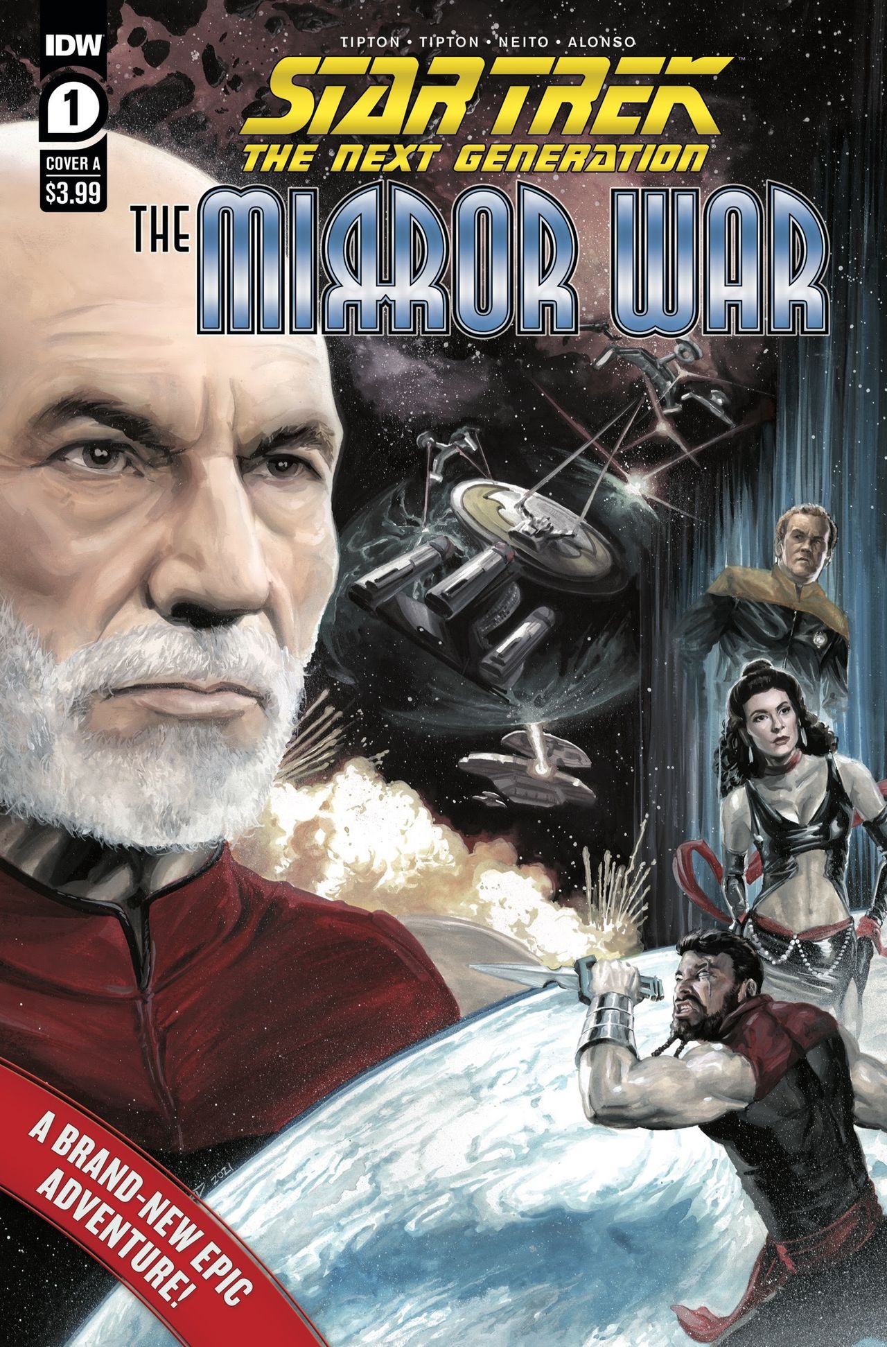 The Mirror Universe breaks out into an all-out Mirror War in a new "Star Trek: The Next Generation" yearlong event launching Sept. 8, 2021 from IDW Publishing.