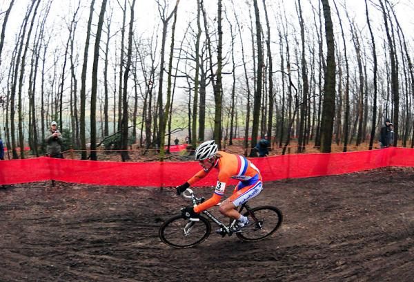 David van der Poel (Netherlands) all alone in the woods.