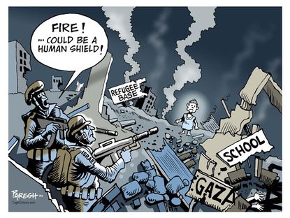 Political cartoon Israel Palestine violence world