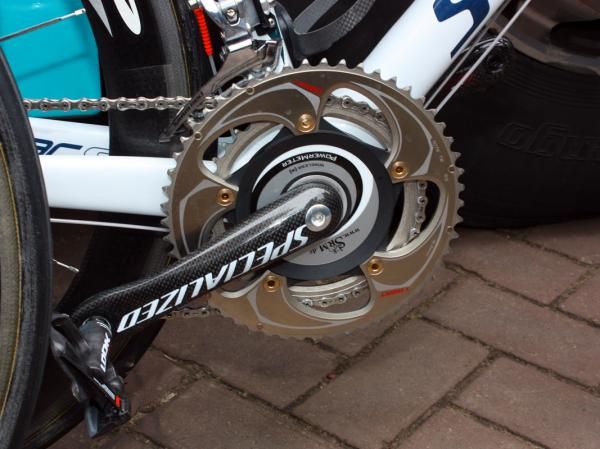 Vino (Astana) set off from Amsterdam today using an SRM power meter and Specialized chainrings.