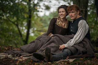 Jamie (Sam Heughan) and Claire Fraser (Caitriona Balfe) in Season 4 of 'Outlander.'