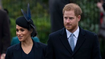 Prince Harry, Duke of Sussex and Meghan, Duchess of Sussex attend Christmas Day Church service