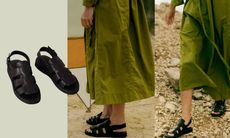 collage of fisherman sandals