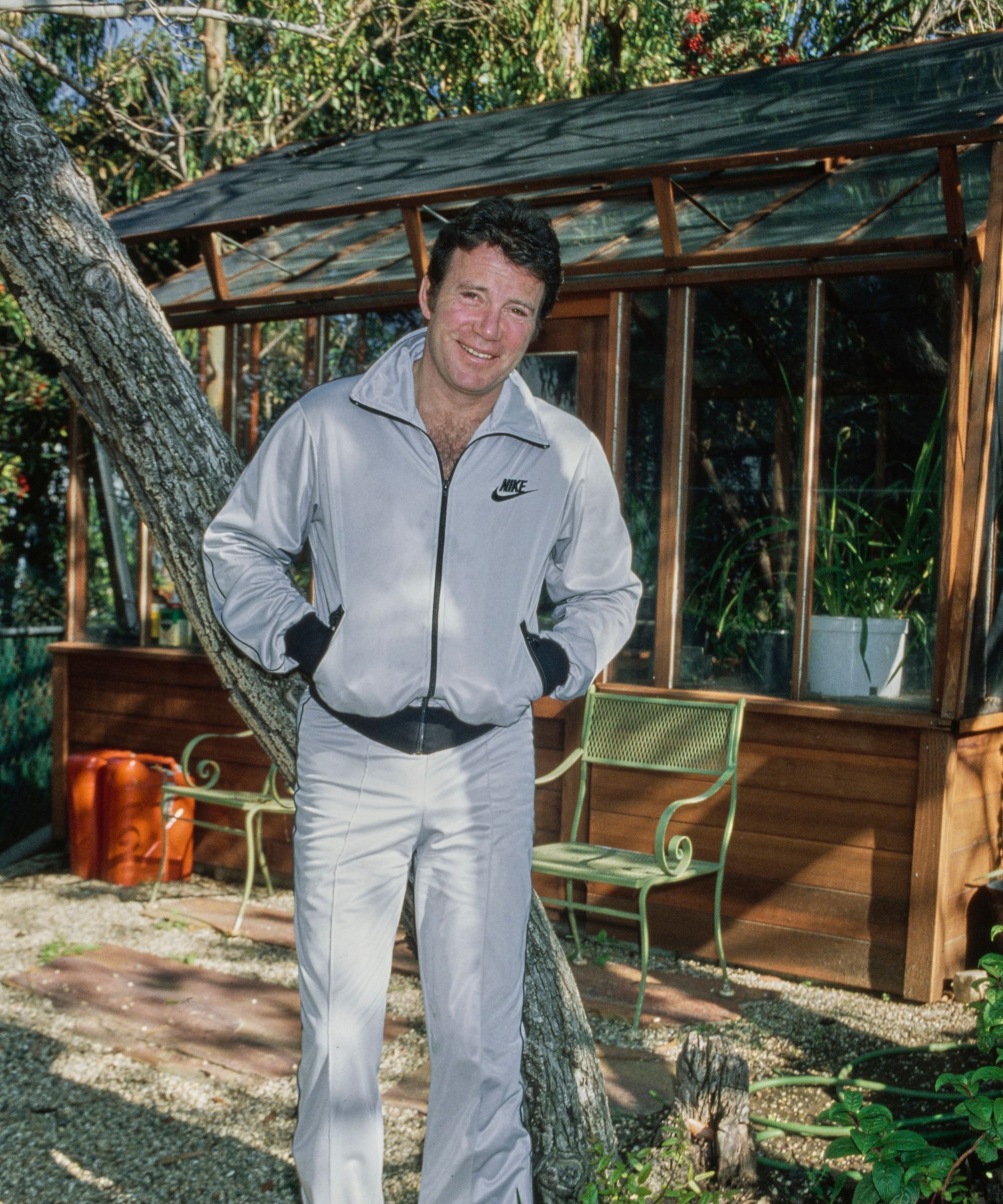 william shatner by his house in san fernando valley