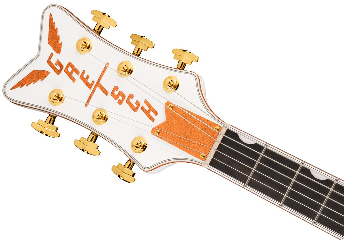 Gretsch G6136TG-LH Players Edition Falcon Hollow Body with String-Thru Bigsby and Gold Hardware White