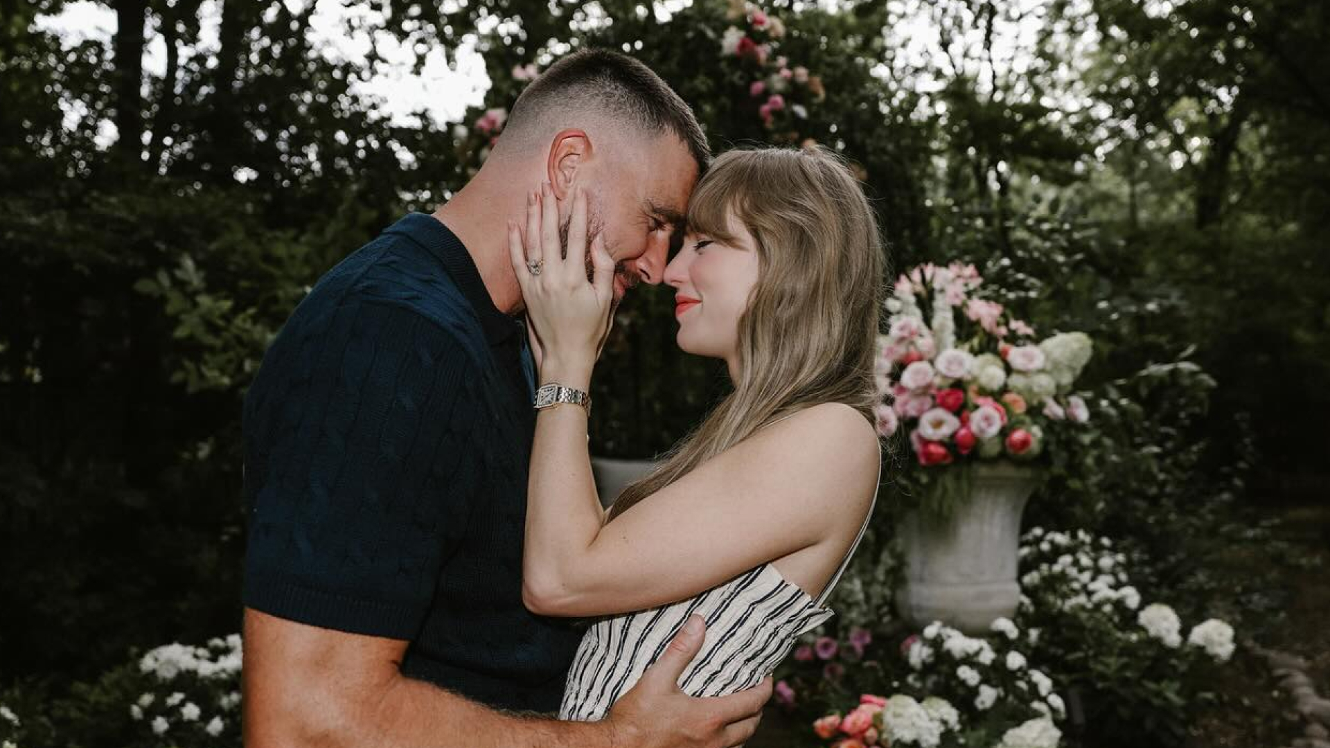 Taylor Swift wearing ralph lauren while getting engaged to Travis Kelce