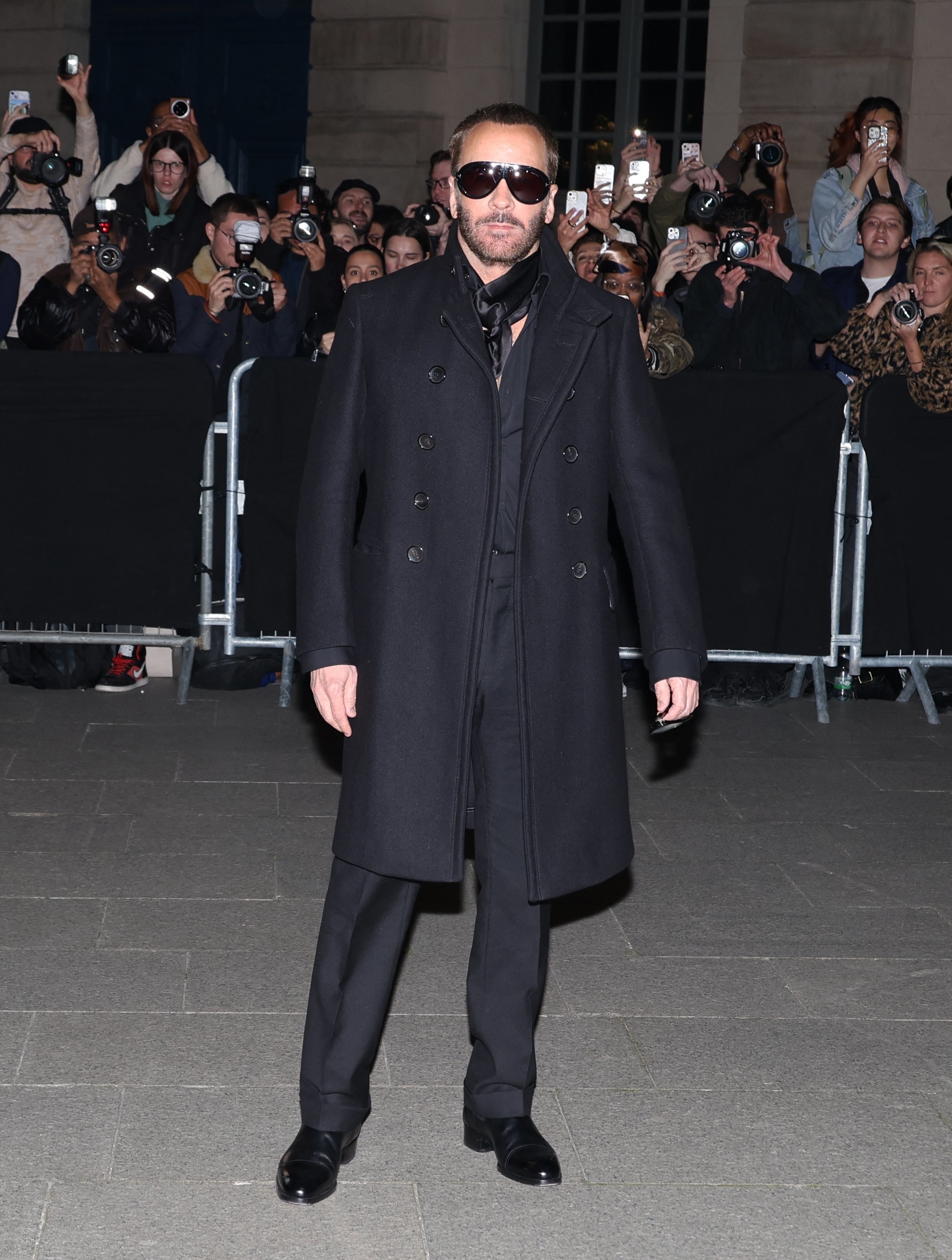 Tom Ford seen outside of the fall/winter 2025 Tom Ford womenswear show presented by Haider Ackermann.