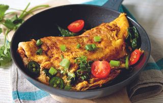High protein breakfast: Masala omelette