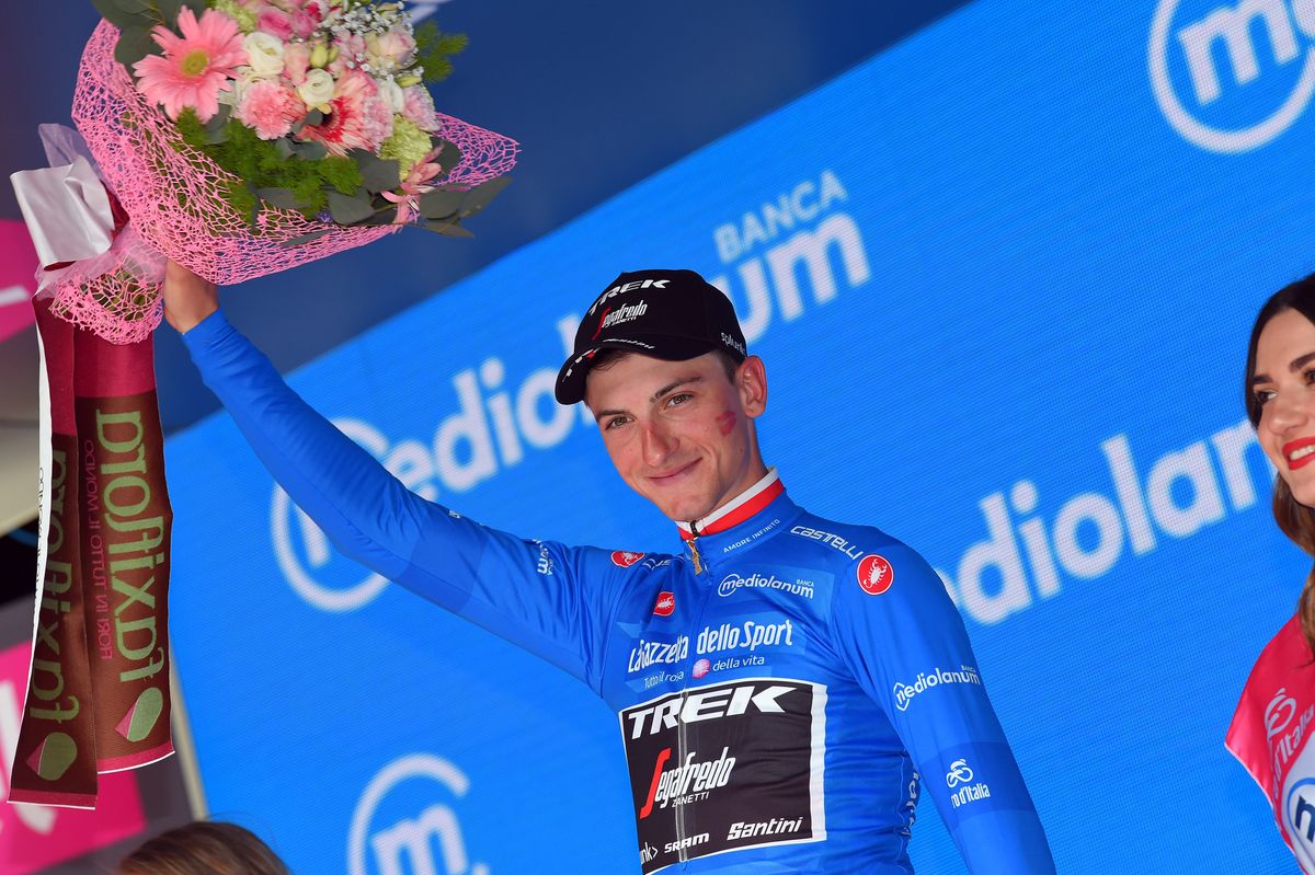 Giulio Ciccone (Trek-Segafredo) in the blue jersey