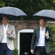 london, england august 30 l r , prince william, duke of cambridge and prince harry are seen during a visit to the sunken garden at kensington palace on august 30, 2017 in london, england the garden has been transformed into a white garden dedicated in the memory of princess diana, mother of the duke of cambridge and prince harry photo by kirsty wigglesworth wpa poolgetty images