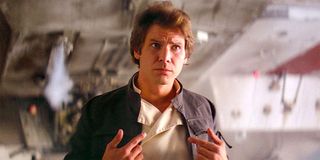 Harrison Ford looks confused as Han Solo Star Wars