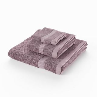 Beautiful Dobby 6pk Towel Set, Contains 2 Bath, 2 Hand, 2 Wash - Rose Pink by Drew Barrymore