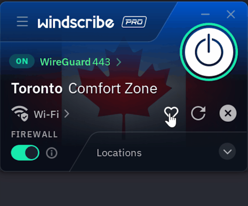 Windscribe&#039;s IP Pinning feature on the VPN app