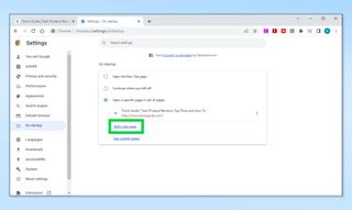 how to set chrome homepage - type in websites
