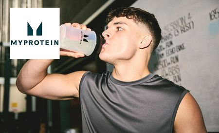 Man drinking Myprotein's drink at the gym